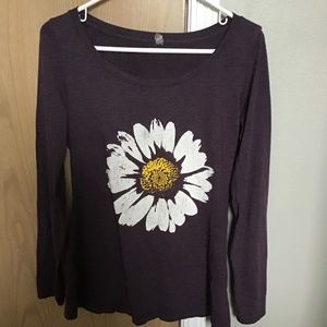 Purple Daisy Long Sleeve Tee